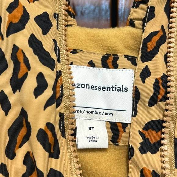 Amazon Essentials girls Water-Resistant Snow Bib - animal print size 3T - Picture 4 of 7